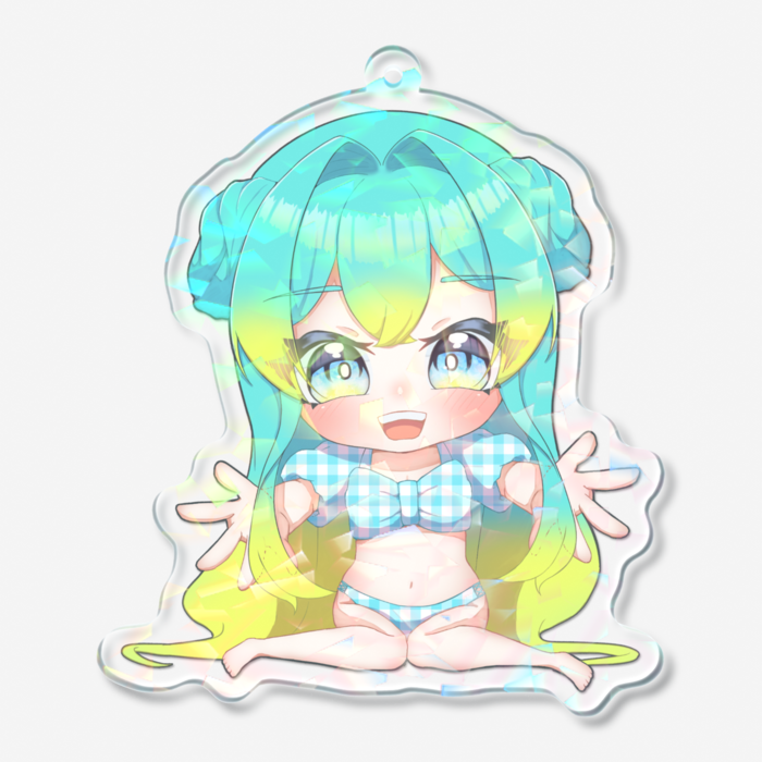 ホログラムアクリルキーホルダー - 70 × 70mm