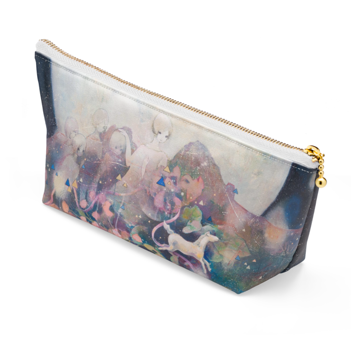 ポーチ - 長さ21.5cm / 高さ10cm - ホワイト