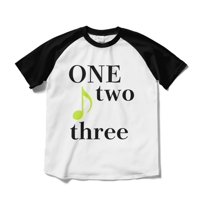 ラグランTシャツ - M - ホワイト×ブラック