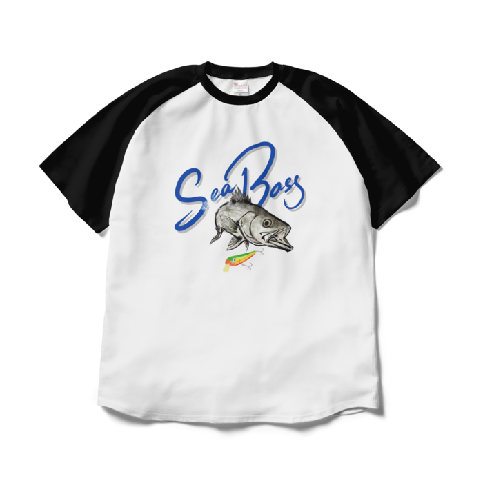 ラグランTシャツ - XL - ホワイト×ブラック