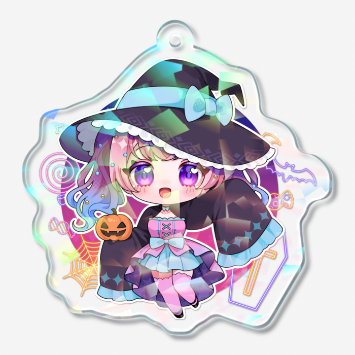 ホログラムアクリルキーホルダー - 50 × 50mm