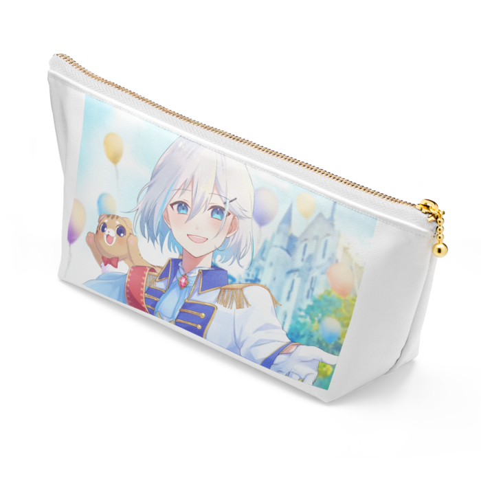 ポーチ - 長さ21.5cm / 高さ10cm - ホワイト