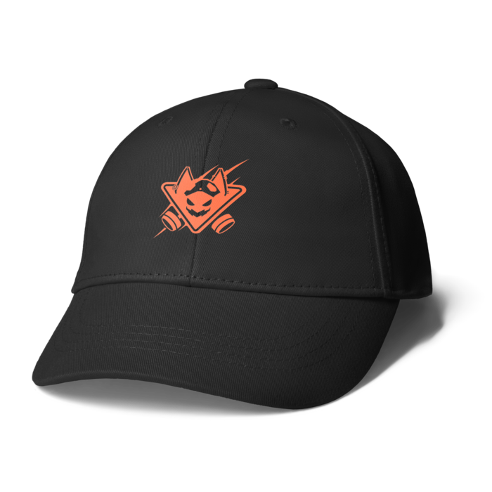 黒キャップ-オレンジロゴ