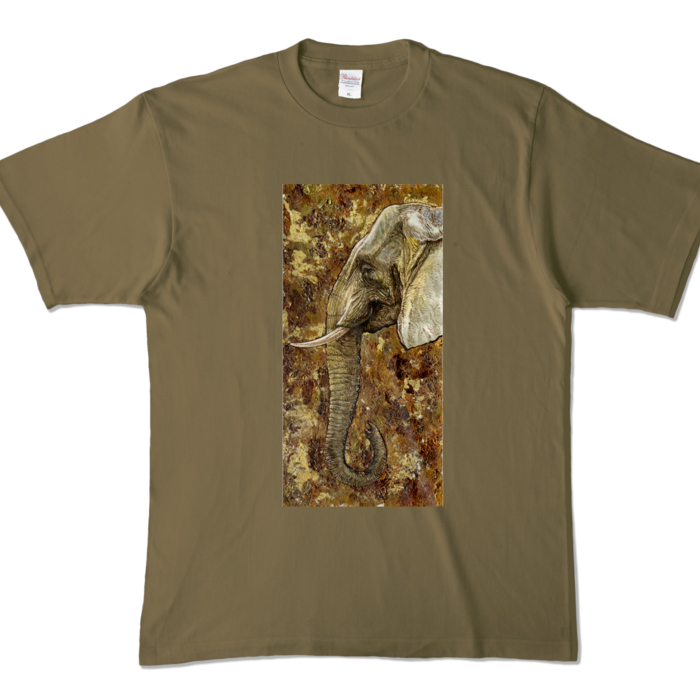 カラーTシャツ - XL - オリーブ (濃色)