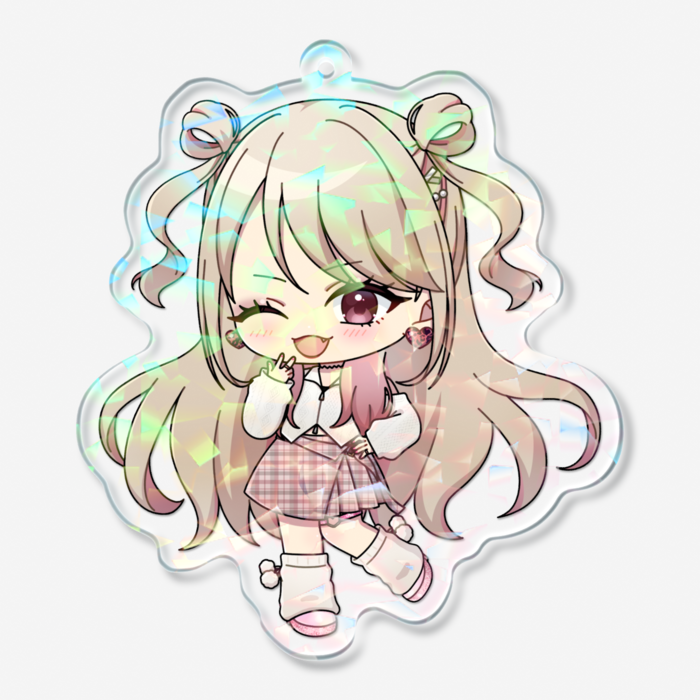 ホログラムアクリルキーホルダー - 70 × 70mm