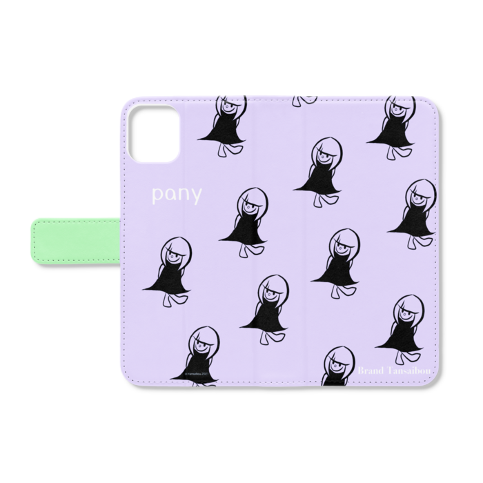 手帳型iPhoneケース - iPhone11ProMax - ストラップ穴 なし(パープル)