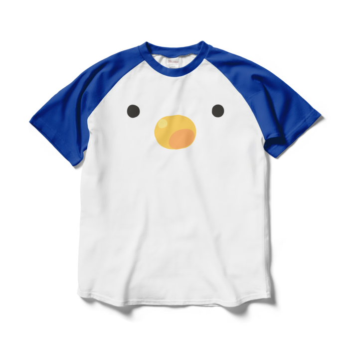 ラグランTシャツ - L - ホワイト×ロイヤルブルー