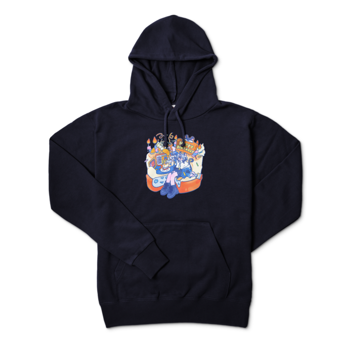 パーカー - L - ネイビー