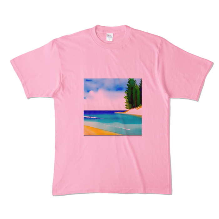 カラーTシャツ - XL - ピーチ (淡色)