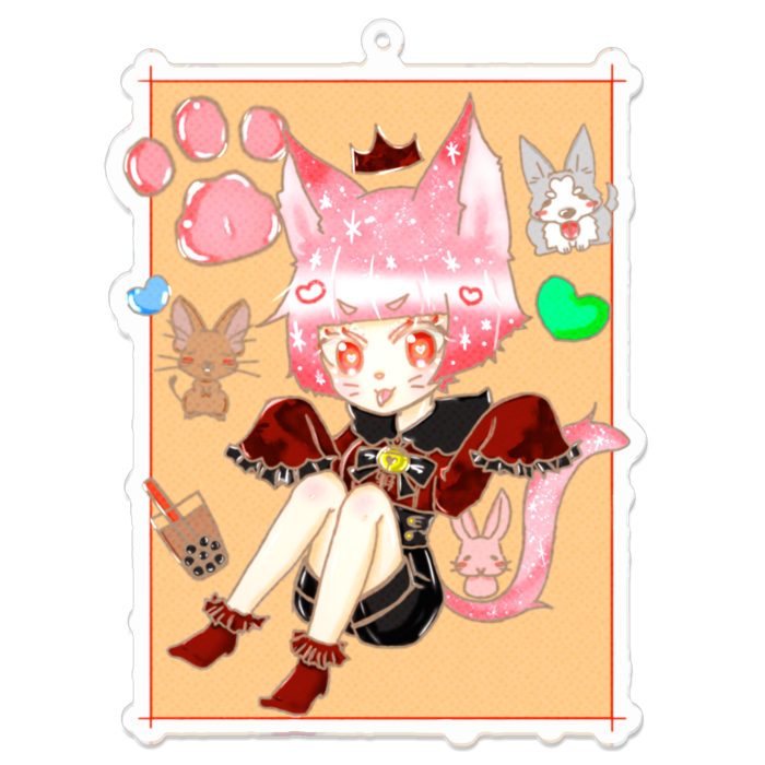 アクリルキーホルダー - 100 x 100 (mm)