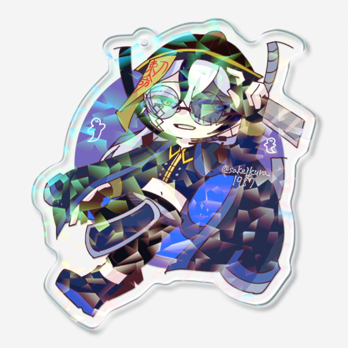 ホログラムアクリルキーホルダー - 70 × 70mm
