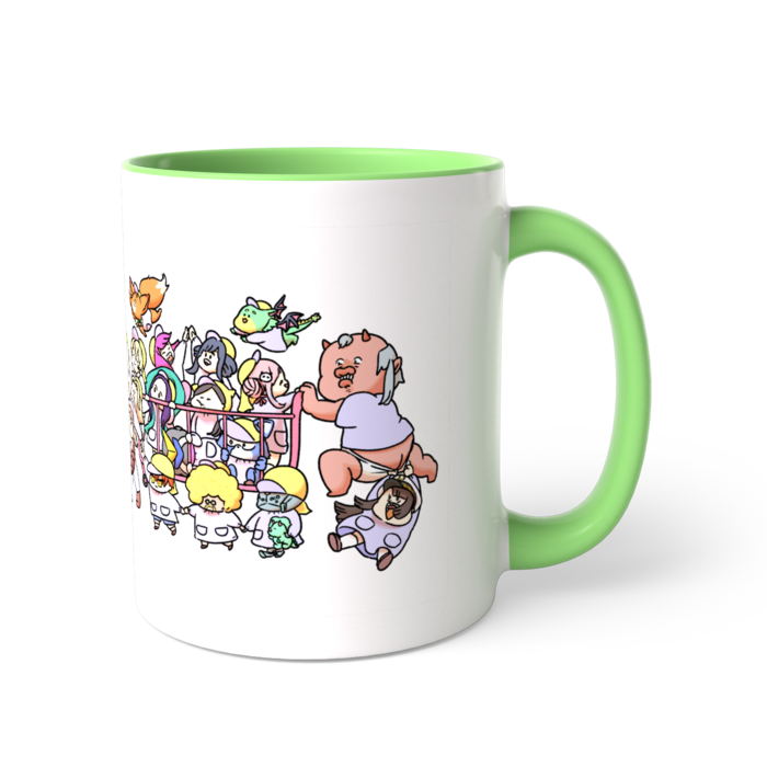 ツートンカラーマグカップ - 直径 8.2cm / 高さ 9.5cm