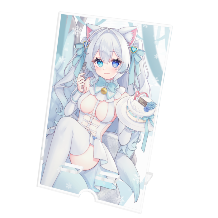 アクリルスマホスタンド - 100x160mm(ケーブル穴あり)