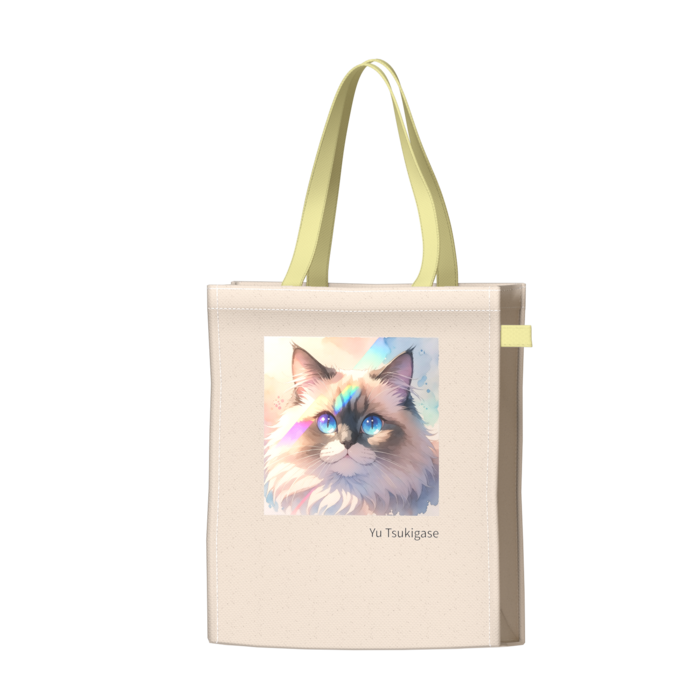 ツートンカラーバッグ - イエロー - W34 × H41 × D14cm