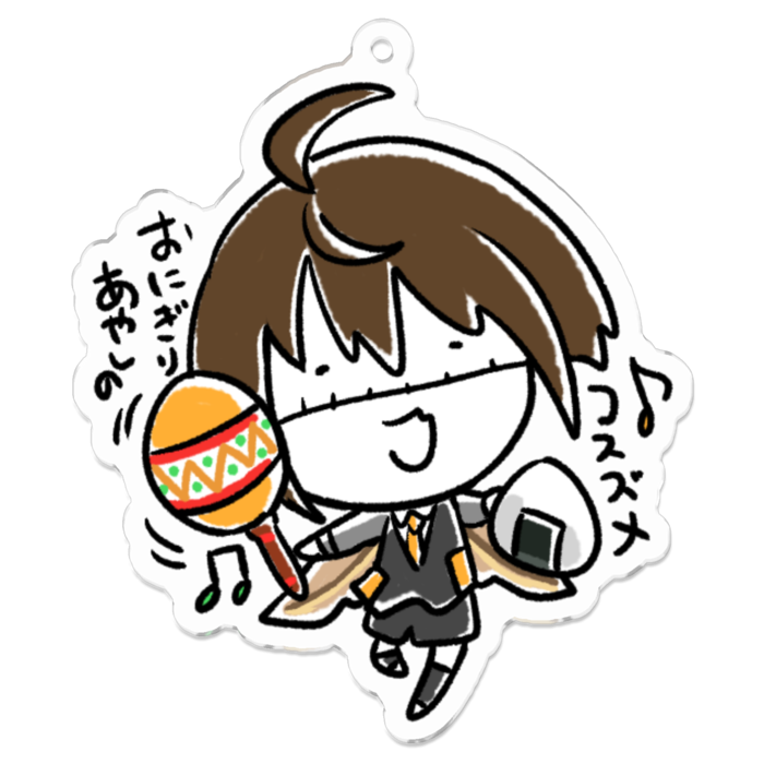 コスズメ/アクリルキーホルダー - 70 x 70 (mm)