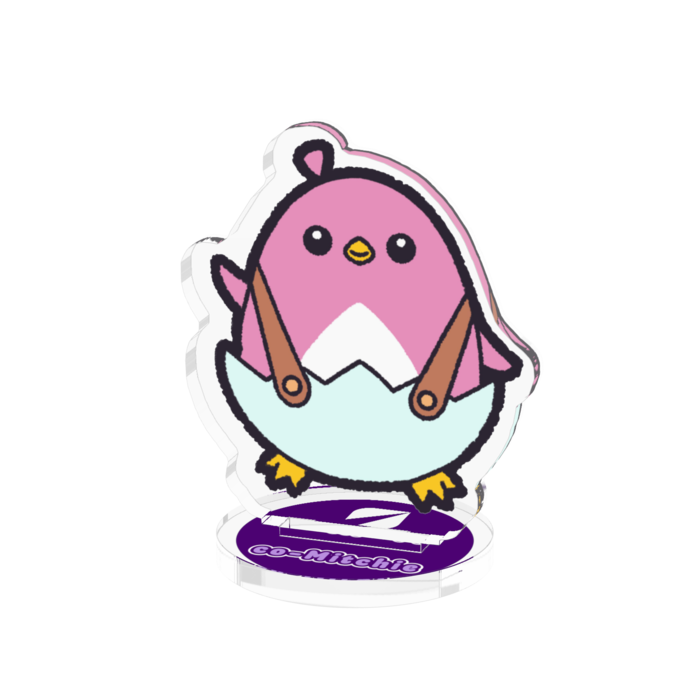 高さ３.８センチこみっちー（ピンク）アクリルフィギュア - 50x50mm