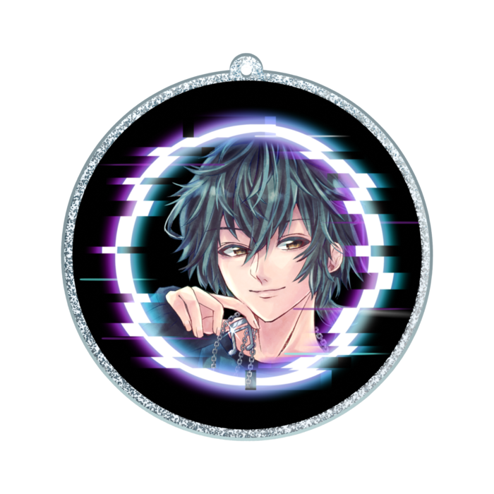 ラメアクリルキーホルダー - 70 × 70mm