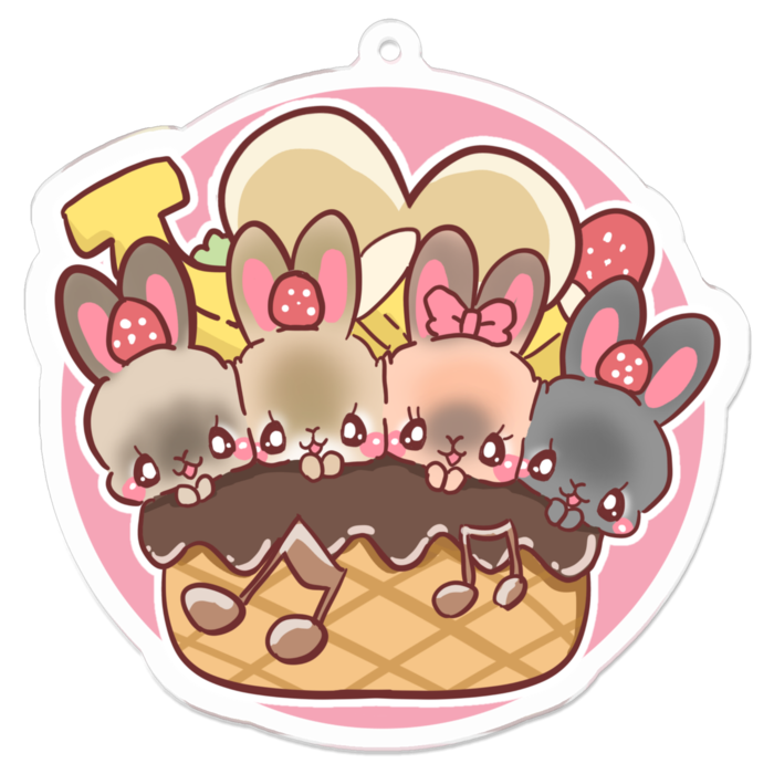 アクリルキーホルダー - 70 x 70 (mm)