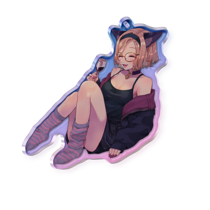 オーロラアクリルキーホルダー - 70 × 70mm