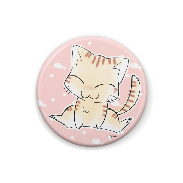 茶トラにゃんこ（ピンク／25mm）