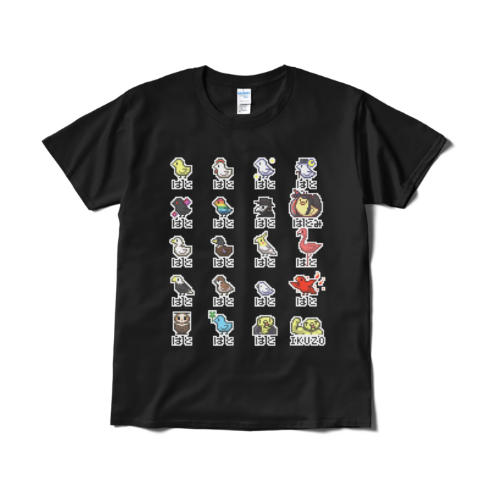 ハト図鑑_黒 - L