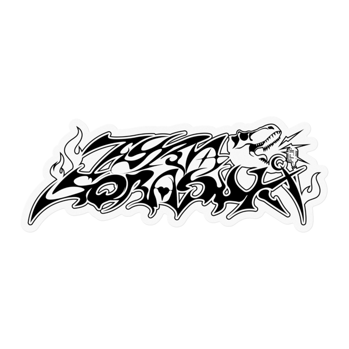 黒文字 - 100 x 100 (mm) [クリアフチ]