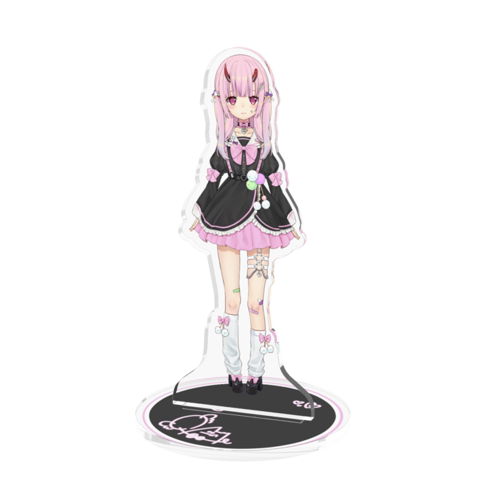黒ツーサイドアップ ぐる目