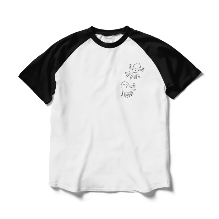 ラグランTシャツ - L - ホワイト×ブラック