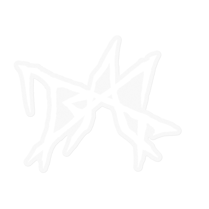 BAGステッカー(白)【100 x 100 (mm)】