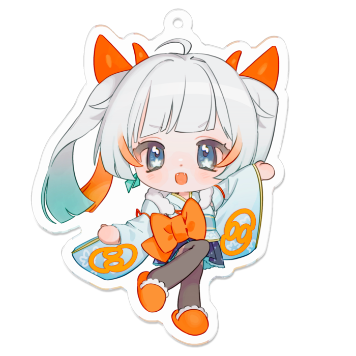 冬ちびカニちゃそアクリルキーホルダー70x70mm