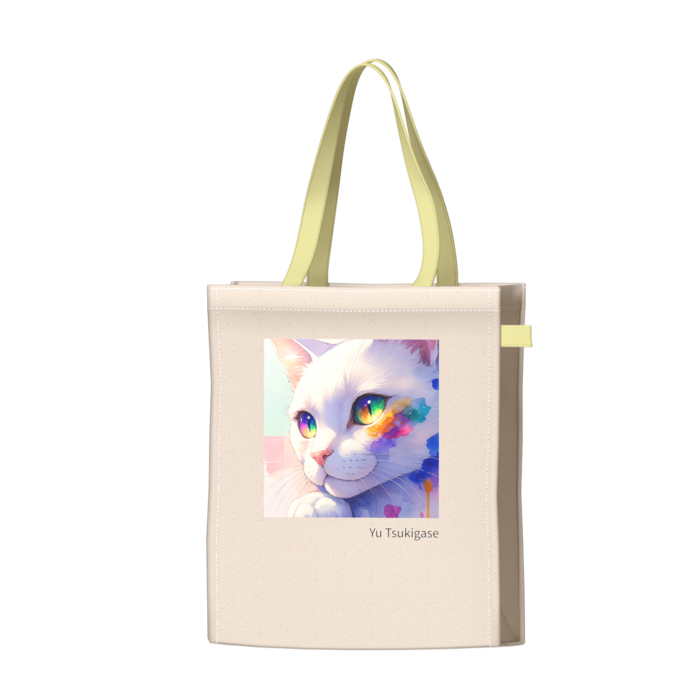 ツートンカラーバッグ - イエロー - W34 × H41 × D14cm