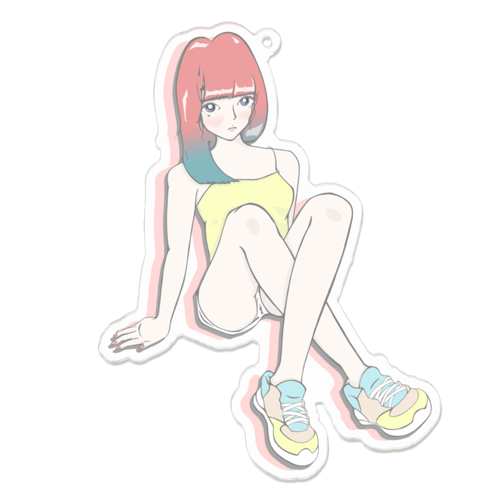 アクリルキーホルダー(コーティング) - 100 x 100 (mm)