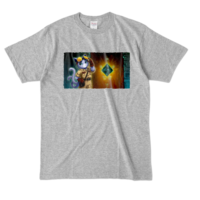 カラーTシャツ - L - 杢グレー (濃色)