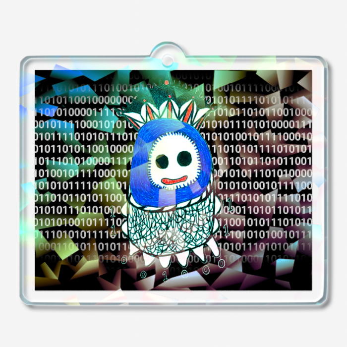 ホログラムアクリルキーホルダー - 50 × 50mm