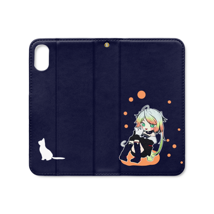 手帳型iPhoneケース（ベルトなし） - iPhone XS / X - ストラップ穴 あり