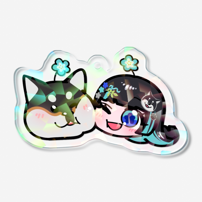 ホログラムアクリルキーホルダー - 50 × 50mm