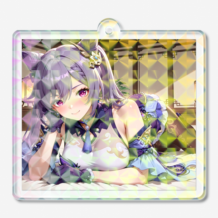 ホログラムアクリルキーホルダー - 50 × 50mm