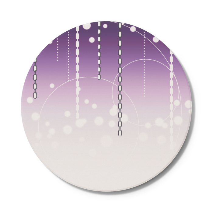 コースター - 円形(紫)