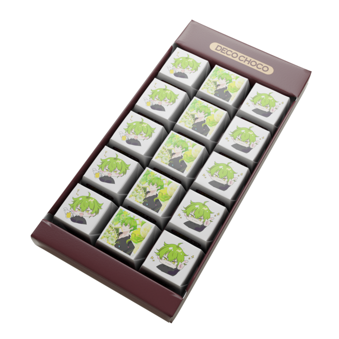 DECOチョコ - 列ごとにデザイン 15個入り
