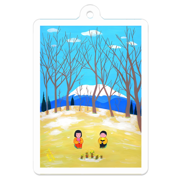 アクリルキーホルダー（コーティング） - 50 x 50 (mm)