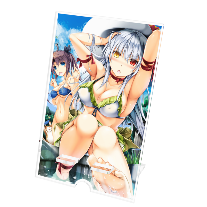 アクリルスマホスタンド - 100x160mm(ケーブル穴あり)