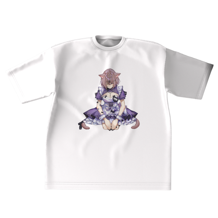 【塗りこみ】ビッグシルエットTシャツ【白/XL】