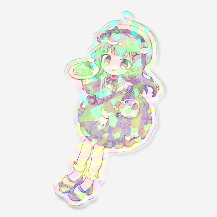 ホログラムアクリルキーホルダー - 100 × 100mm