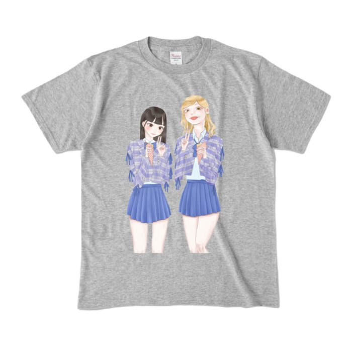 カラーTシャツ - M - 杢グレー (濃色)