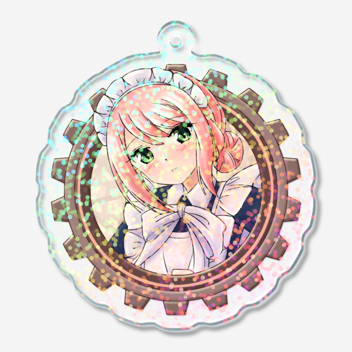 ホログラムアクリルキーホルダー(グリッター) - 50 × 50mm