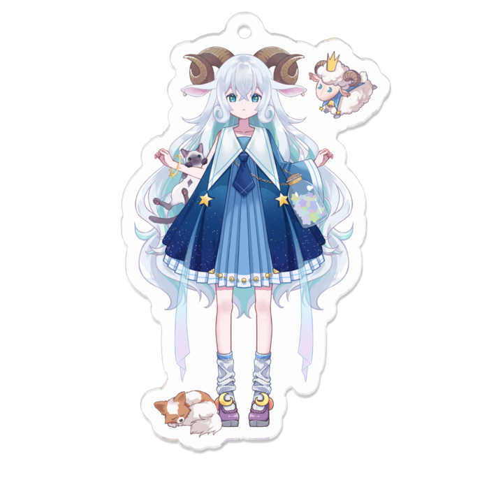 アクリルキーホルダー（コーティング） - 70 x 70 (mm)