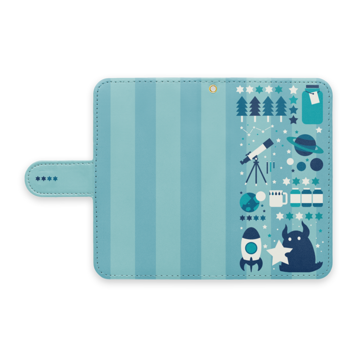 手帳型Androidケース - S - ストラップ穴 あり