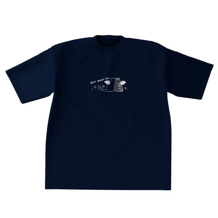 ビッグシルエットTシャツ(ネイビー) - XL -