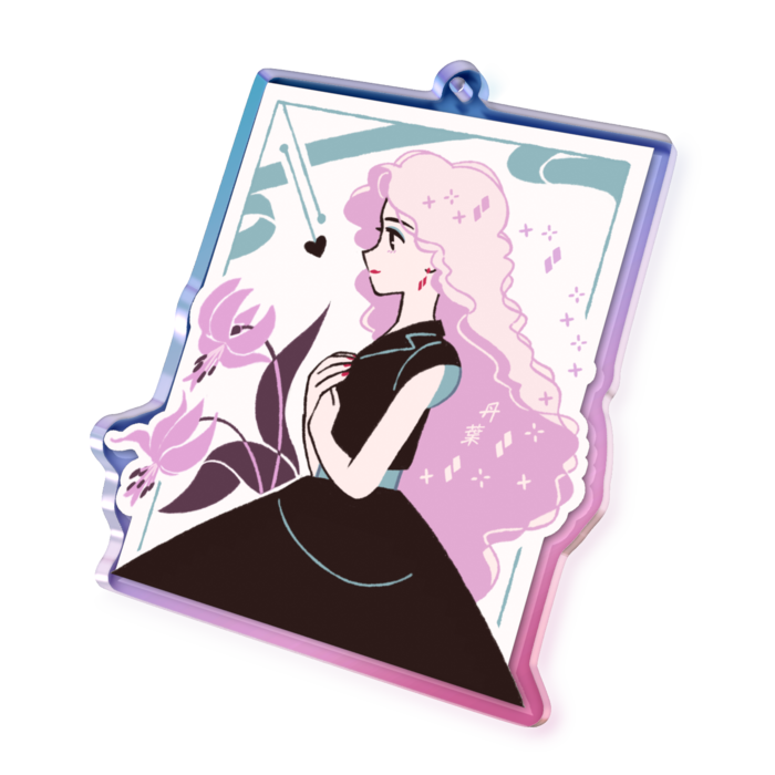 オーロラアクリルキーホルダー - 70 × 70mm