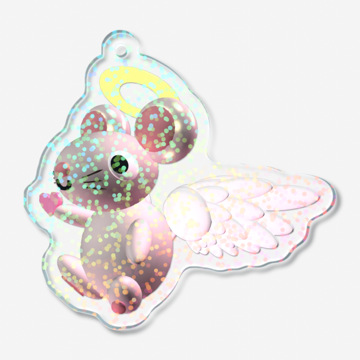 ホログラムアクリルキーホルダー - 50 × 50mm